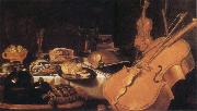 Pieter Claesz Still Life with Museum instruments painting